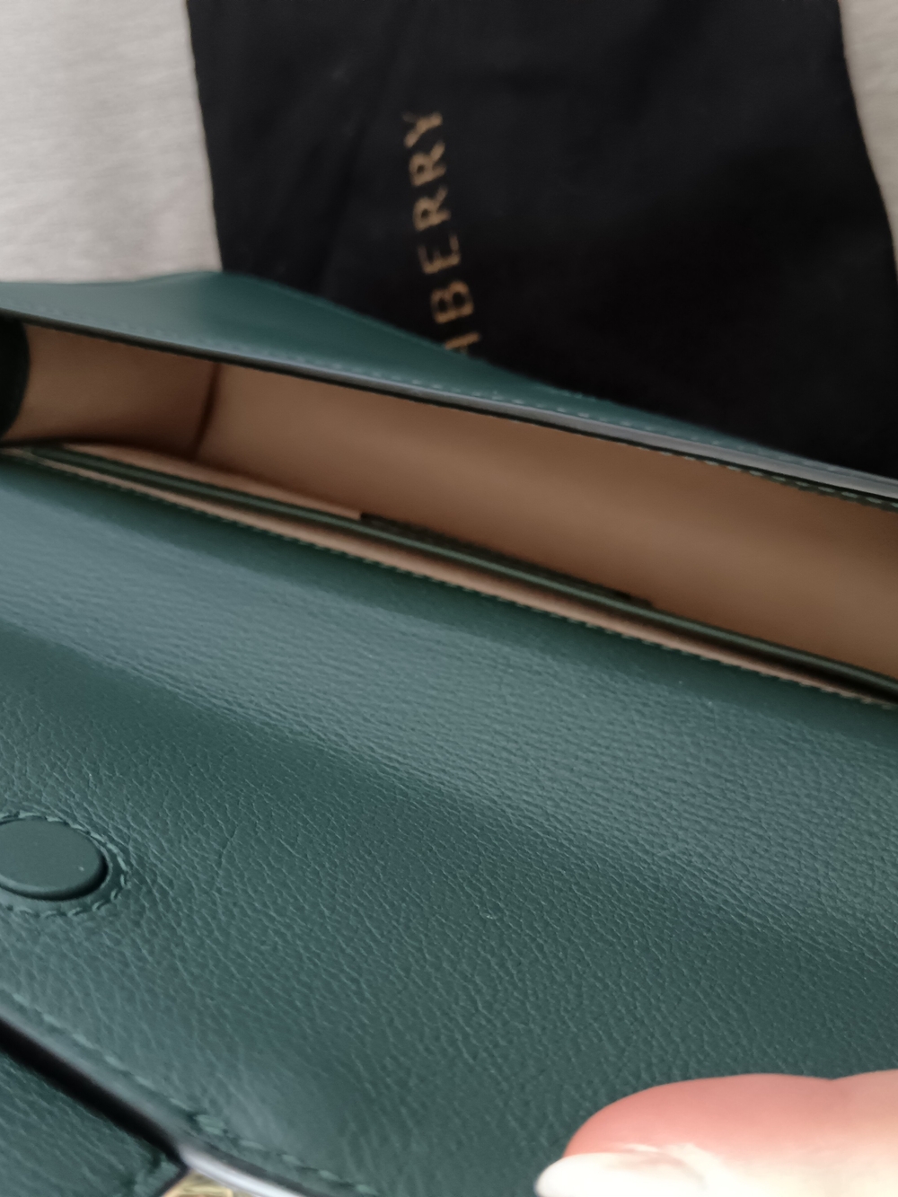 Strathberry Bottle Green Mini Crescent Bag - Picture 5 of 14